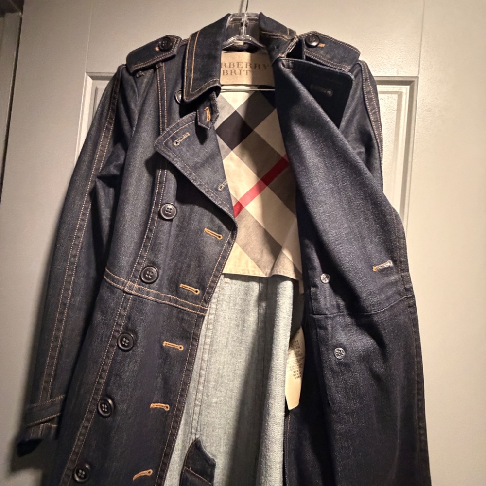 BURBERRY Denim Trench Coat